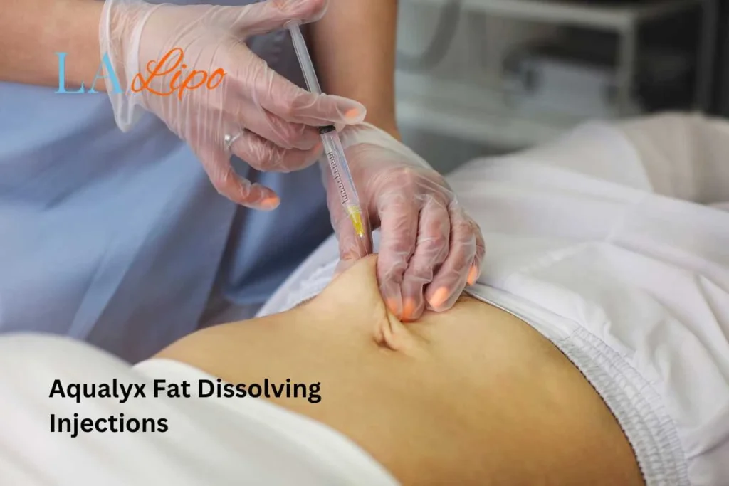 woman having fat dissolving injections Grimsby in the stomach