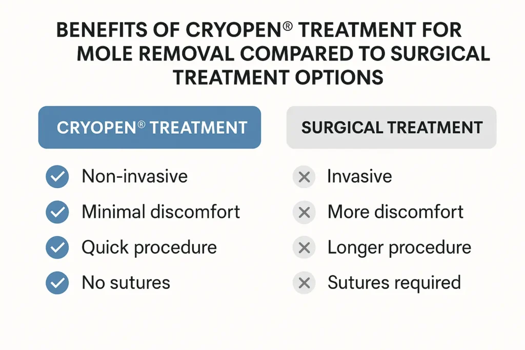 Benefits of facial mole removal Grimsby - call our team today to book a consultation